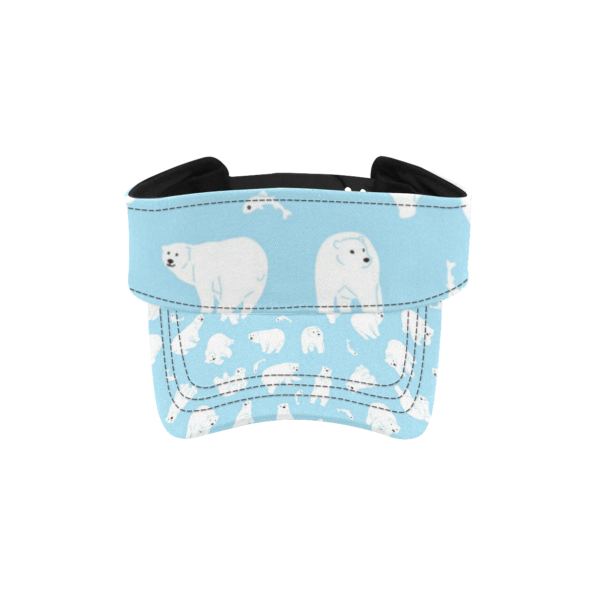 Polar Bear Pattern Print Design PB01 Unisex Sun Visor