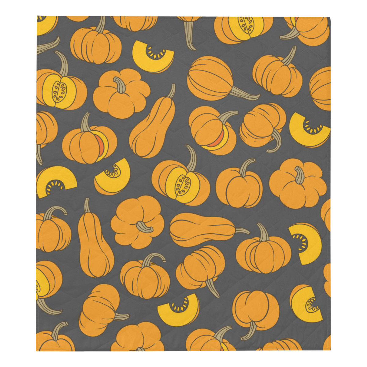 Pumpkin Pattern Print Design A03 Premium Quilt