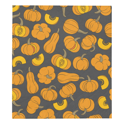 Pumpkin Pattern Print Design A03 Premium Quilt