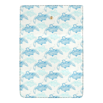 Sea Turtle Pattern Print Design T01 Women's Trifold Wallet