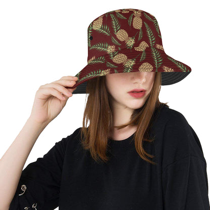 Pineapple Pattern Print Design PP013 Unisex Bucket Hat