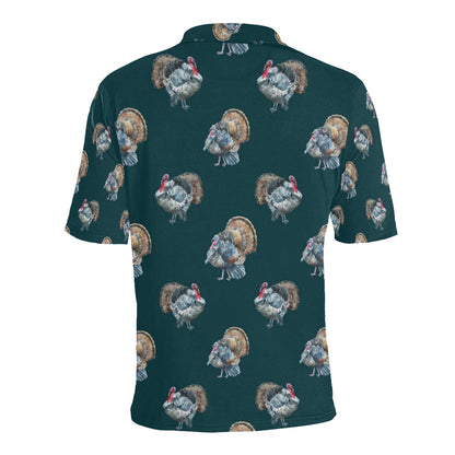 Turkey Pattern Print Design 03 Men Polo Shirt