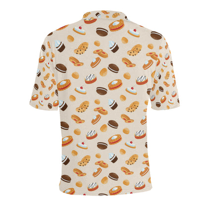 Biscuit Pattern Print Design 01 Men Polo Shirt
