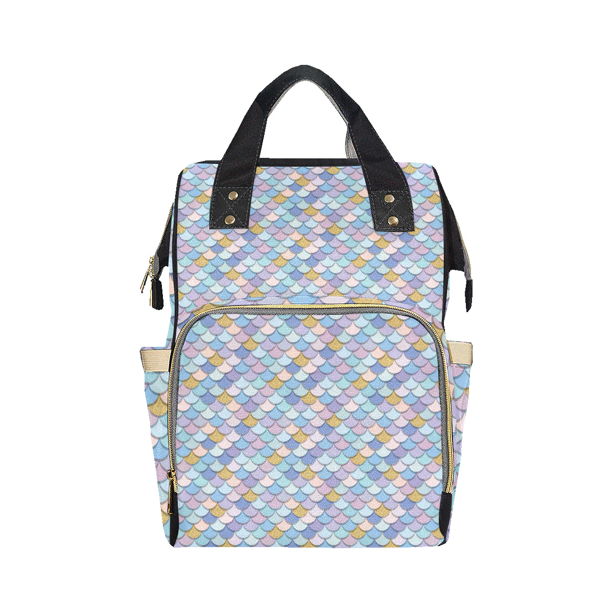 Mermaid Scales Pattern Print Design 05 Diaper Bag Backpack