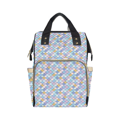 Mermaid Scales Pattern Print Design 05 Diaper Bag Backpack