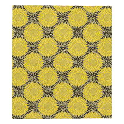 Sunflower Pattern Print Design SF06 Premium Quilt