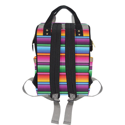 Mexican Blanket Colorful Print Pattern Diaper Bag Backpack