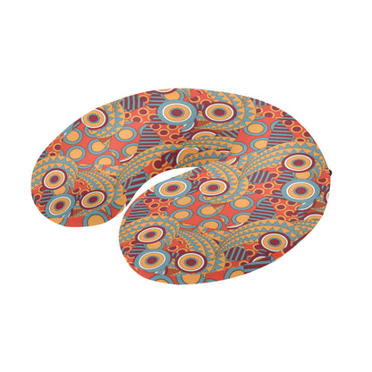 African Pattern Print Design 06 U-Shaped Travel Neck Pillow