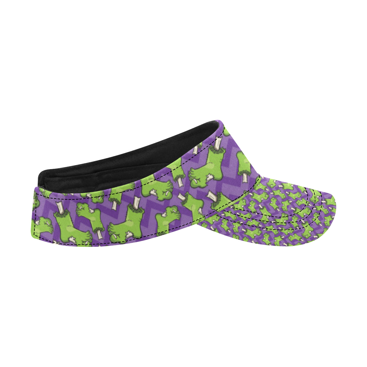 Zombie Foot Design Pattern Print Unisex Sun Visor