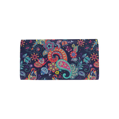 Paisley Boho Pattern Print Design A06 Women's Trifold Wallet