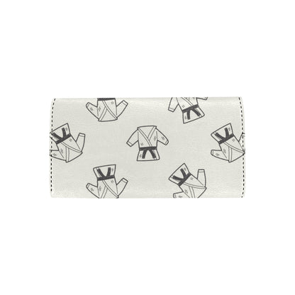 Karate Pattern Print Design 01 Women's Trifold Wallet