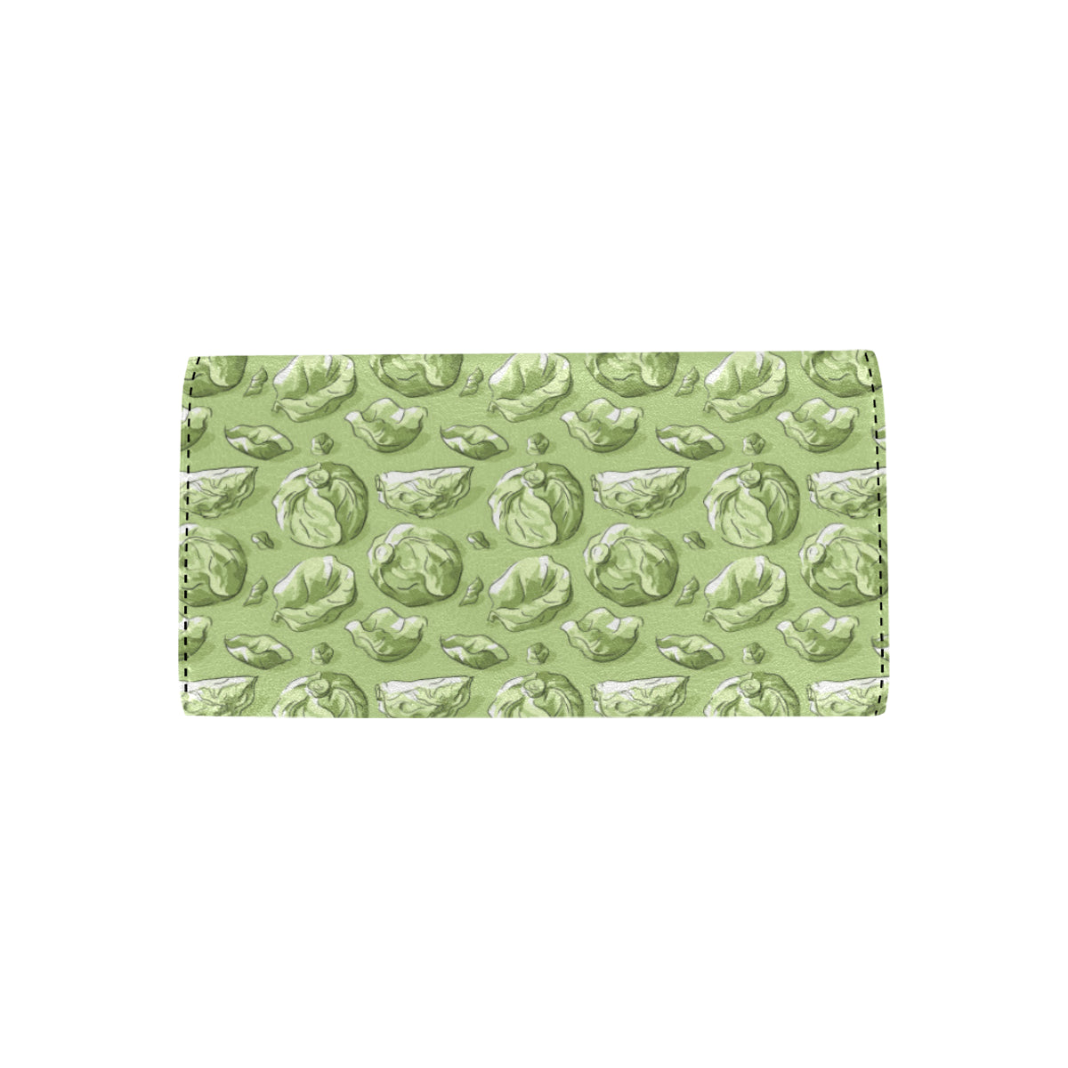 Brussels Sprouts Pattern Print Design 01 Women's Trifold Wallet