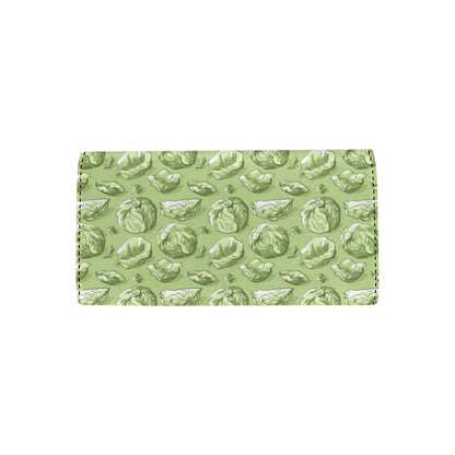 Brussels Sprouts Pattern Print Design 01 Women's Trifold Wallet
