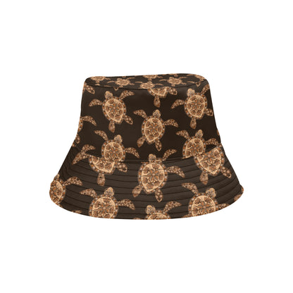 Tribal Sea Turtle Pattern Print Design T09 Unisex Bucket Hat