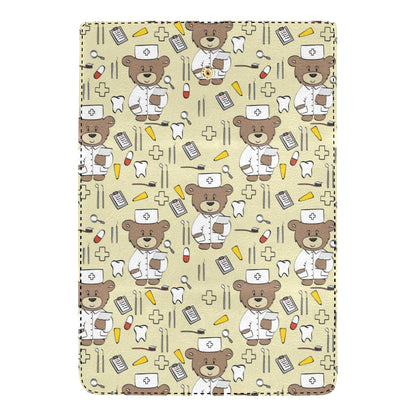 Nurse Bear Pattern Print Design A02 Women's Trifold Wallet