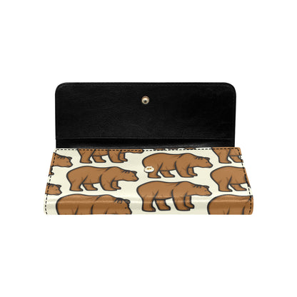 Bear Pattern Print Design BE05 Women's Trifold Wallet