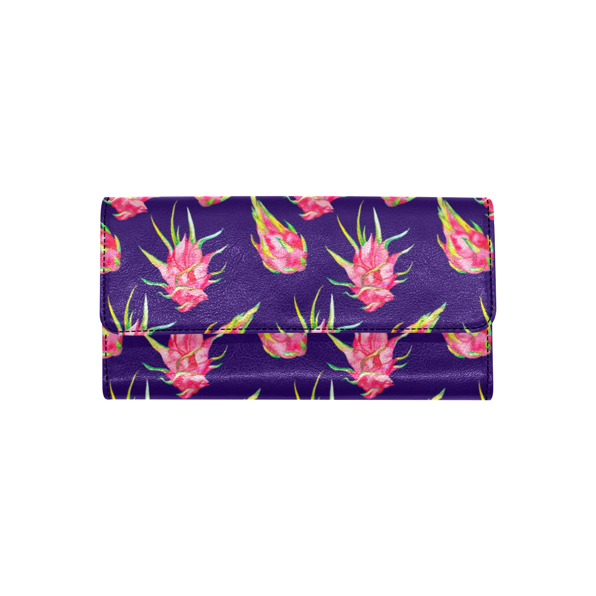 Dragonfruit Pattern Print Design DF02 Women's Trifold Wallet
