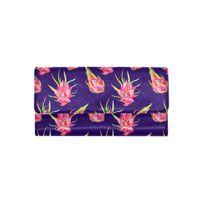 Dragonfruit Pattern Print Design DF02 Women's Trifold Wallet