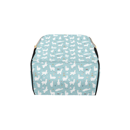 Alpaca Pattern Print Design 02 Diaper Bag Backpack