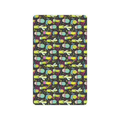 Cactus Neon Style Print Pattern Rubber Doormat