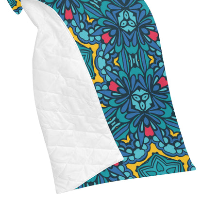 Kaleidoscope Pattern Print Design 04 Premium Quilt