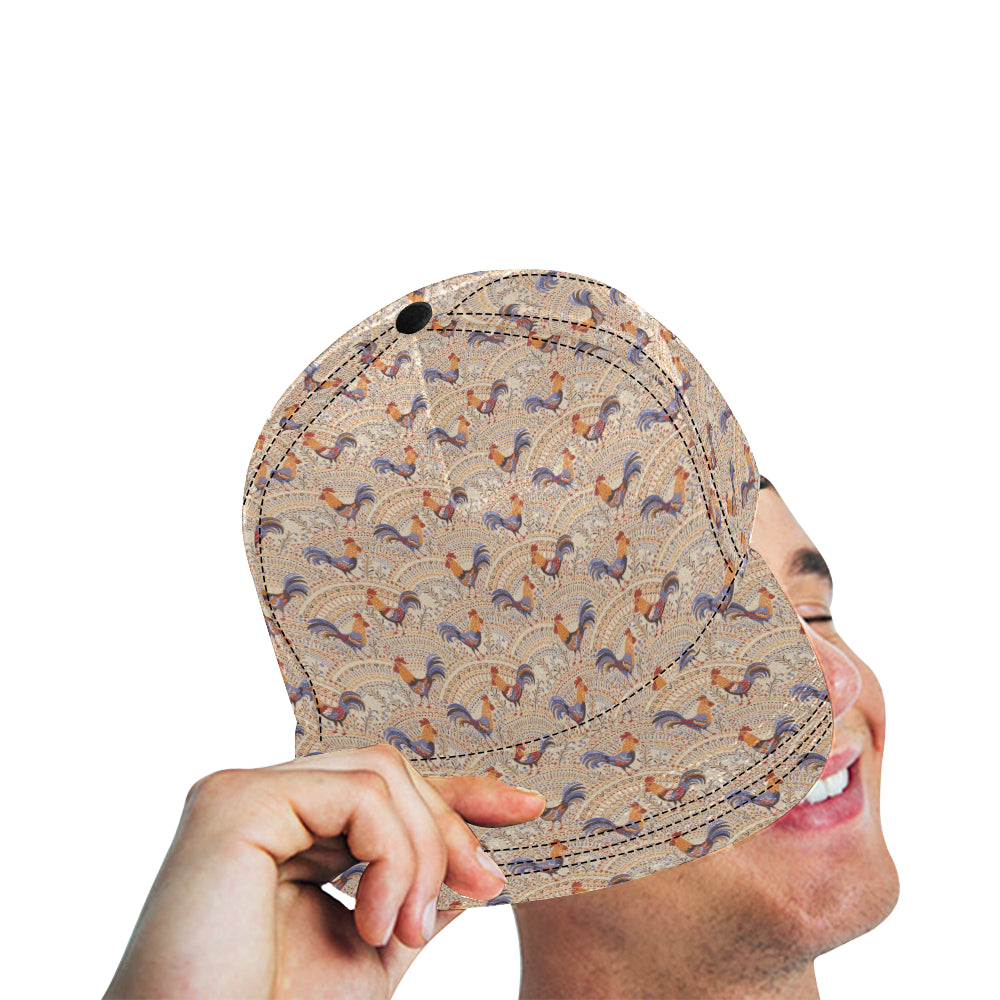 Chicken Boho Style Pattern Snapback Cap