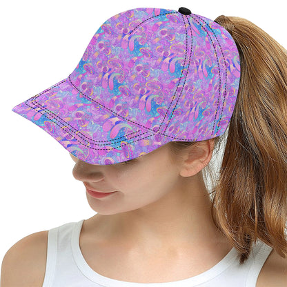 Psychedelic Trippy Mushroom Print Snapback Cap