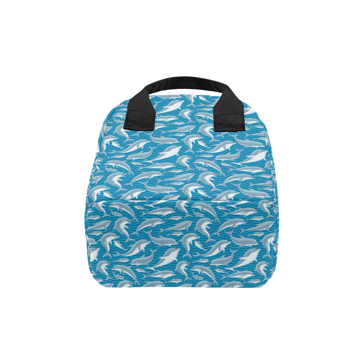 Dolphin Cute Print Pattern Insulated Lunch Bag