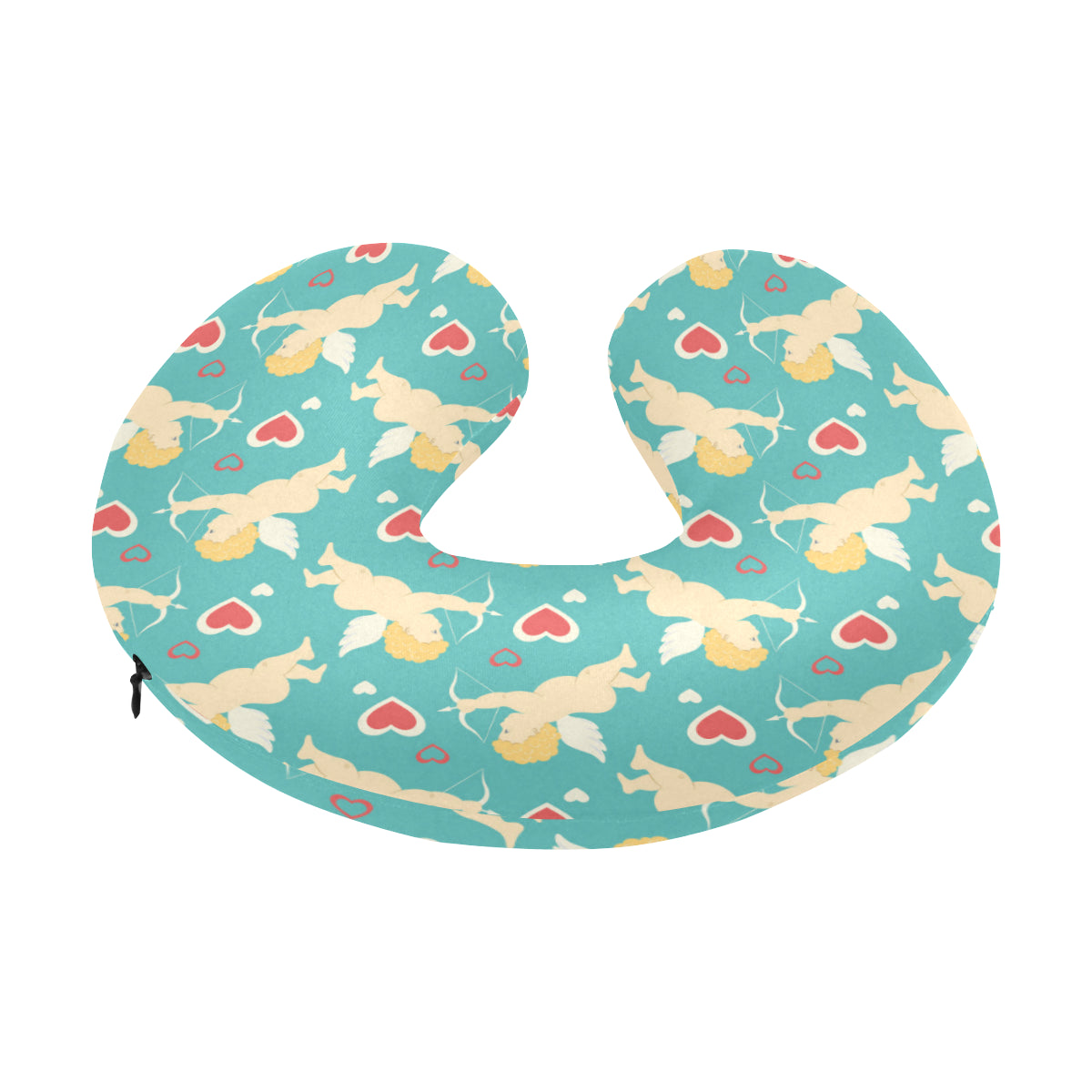 Cupid Pattern Print Design 01 U-Shaped Travel Neck Pillow