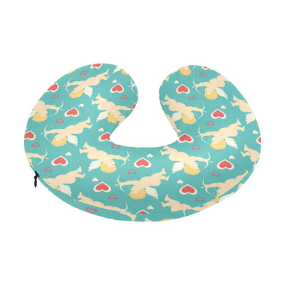 Cupid Pattern Print Design 01 U-Shaped Travel Neck Pillow