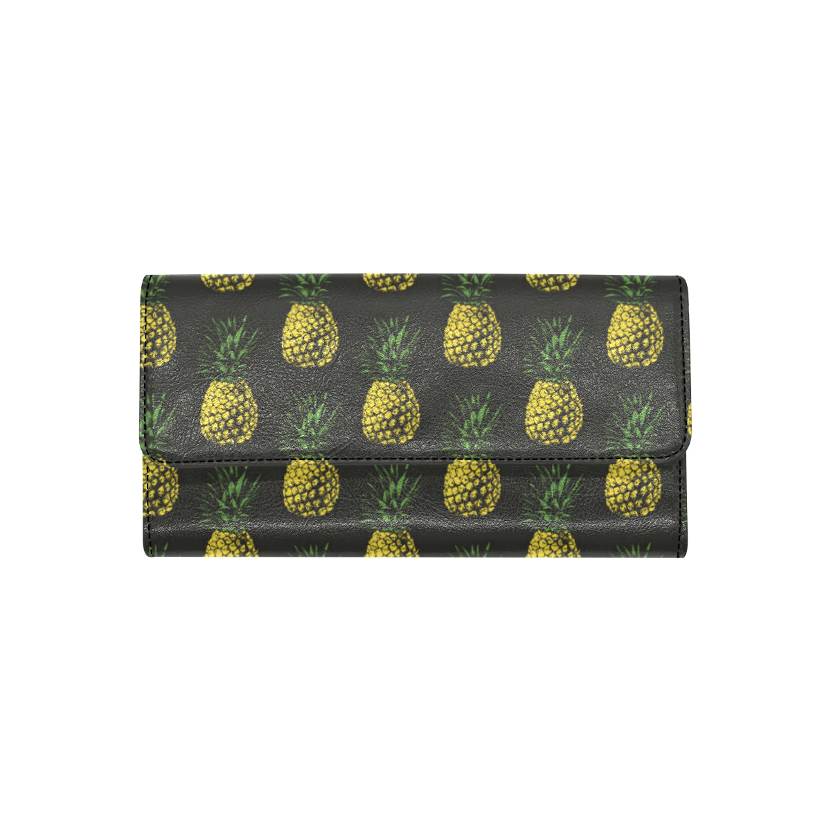Gold Pineapple Women's Trifold Wallet