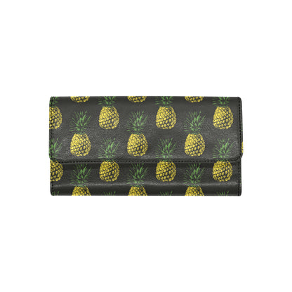 Gold Pineapple Women's Trifold Wallet