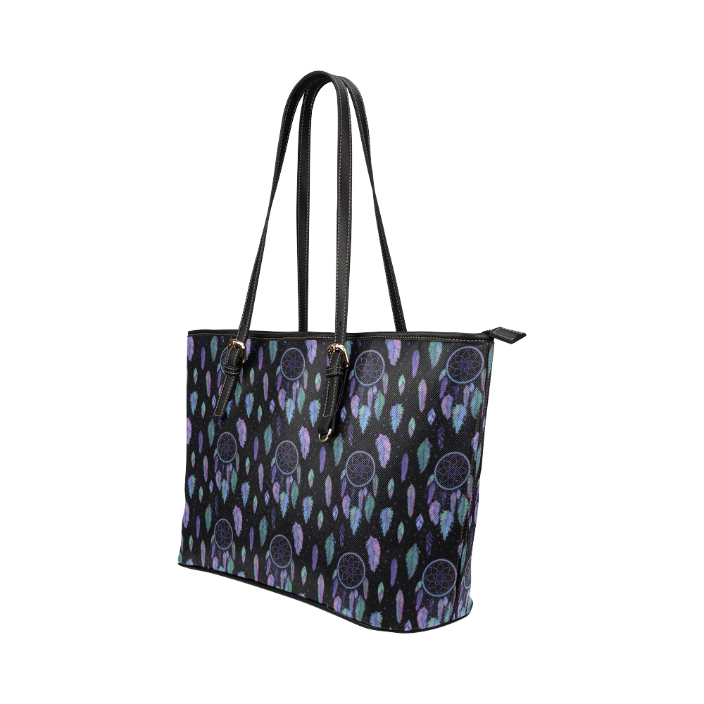 Dream Catcher Tribal Design Leather Tote Bag