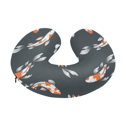 KOI Fish Pattern Print Design 04 U-Shaped Travel Neck Pillow