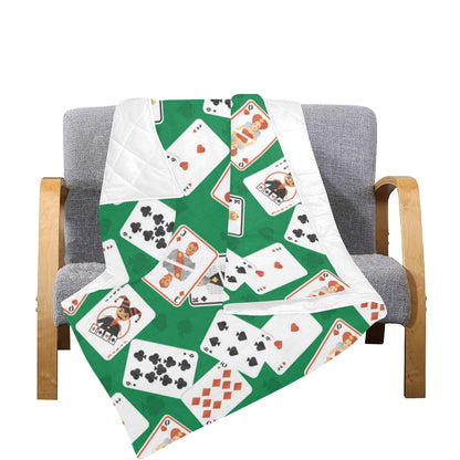 Poker Cards Pattern Print Design A03 Premium Quilt