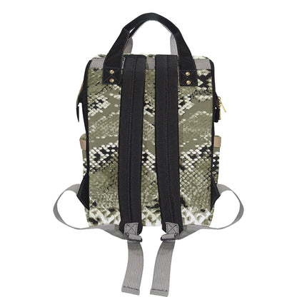 Python Pattern Print Design A04 Diaper Bag Backpack