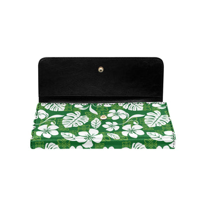 Hawaiian Themed Pattern Print Design H016 Women's Trifold Wallet