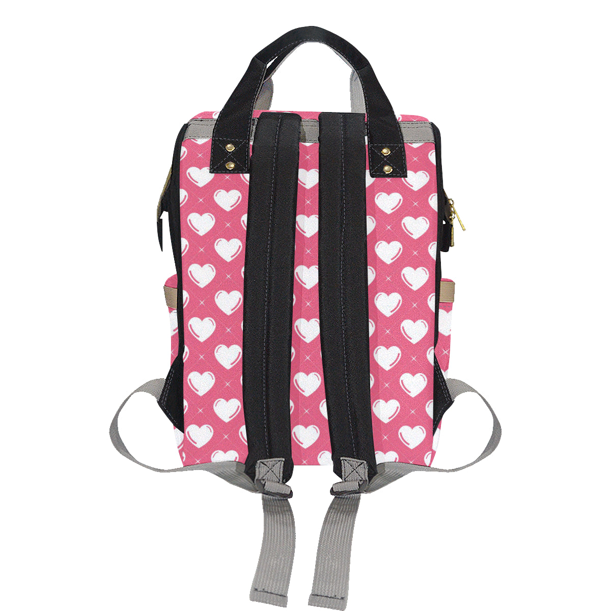 Heart Pattern Print Design HE07 Diaper Bag Backpack
