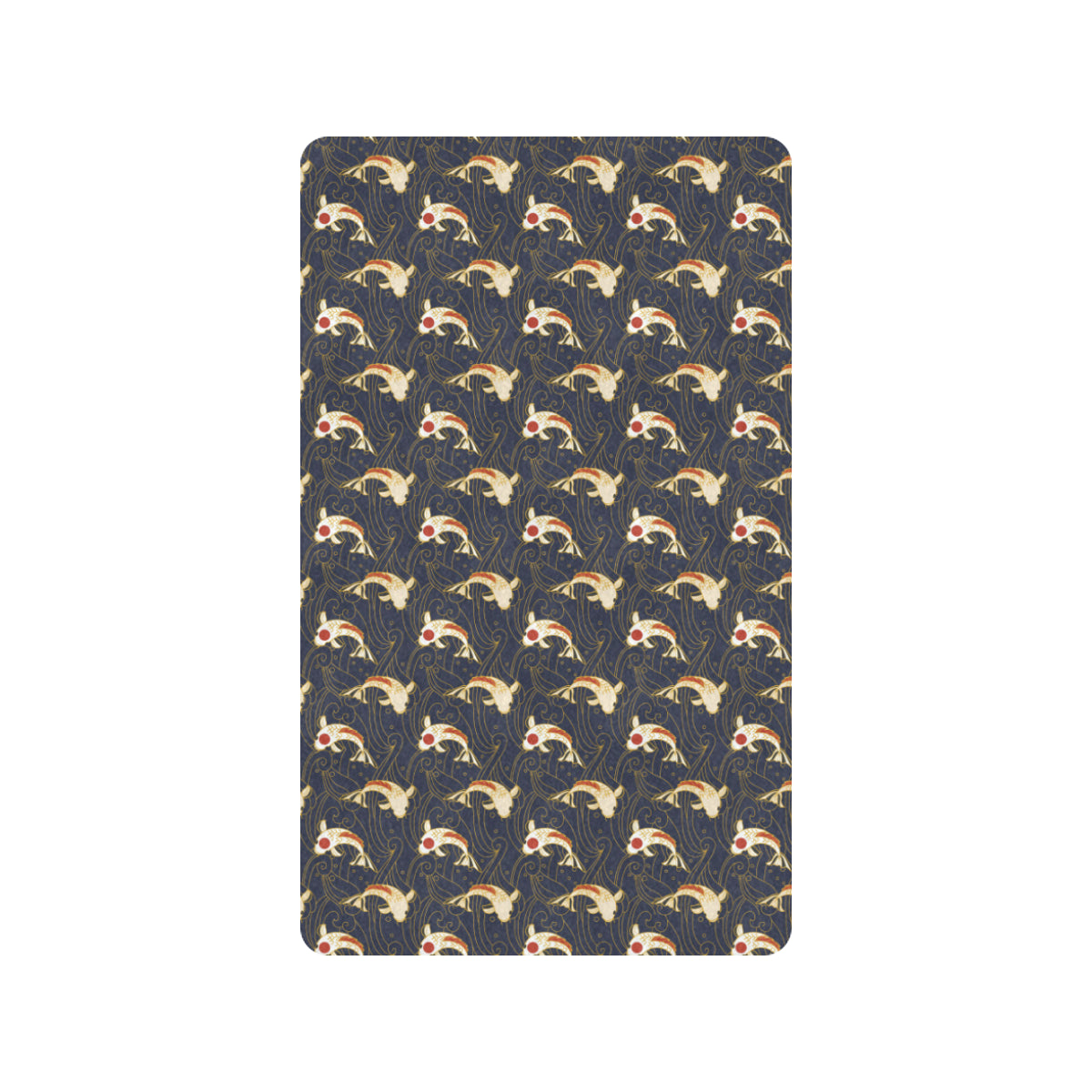Koi Carp Japanese Design Themed Print Rubber Doormat