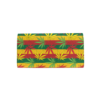 Rasta Pattern Print Design A03 Women's Trifold Wallet
