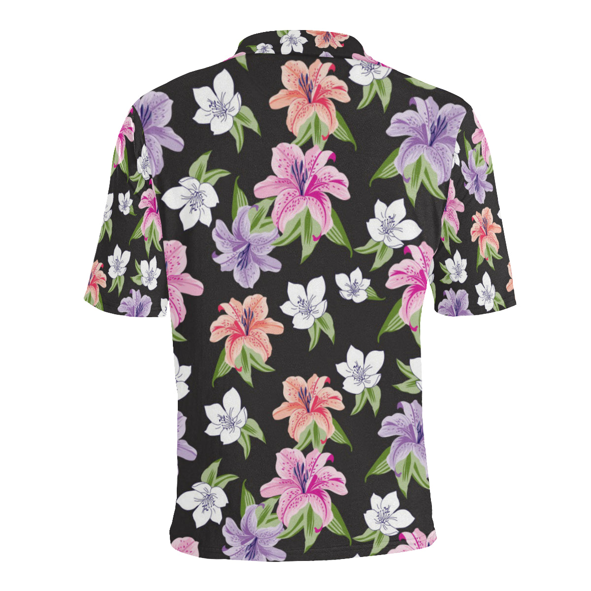 Lily Pattern Print Design LY02 Men Polo Shirt