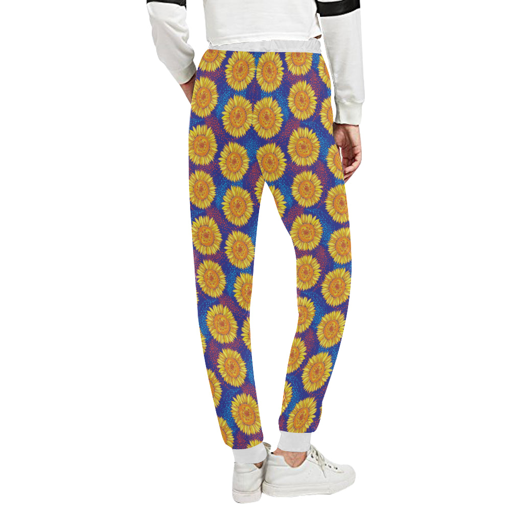Sunflower Hand Drawn Style Print Unisex Sweatpants