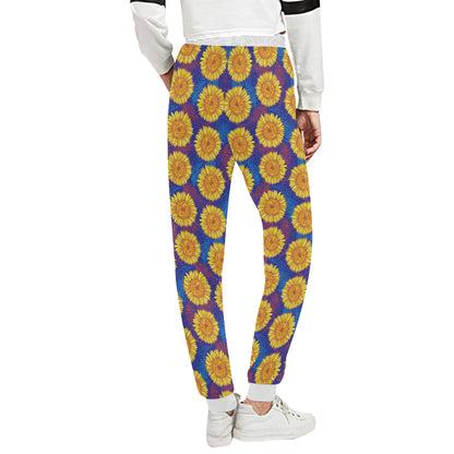 Sunflower Hand Drawn Style Print Unisex Sweatpants