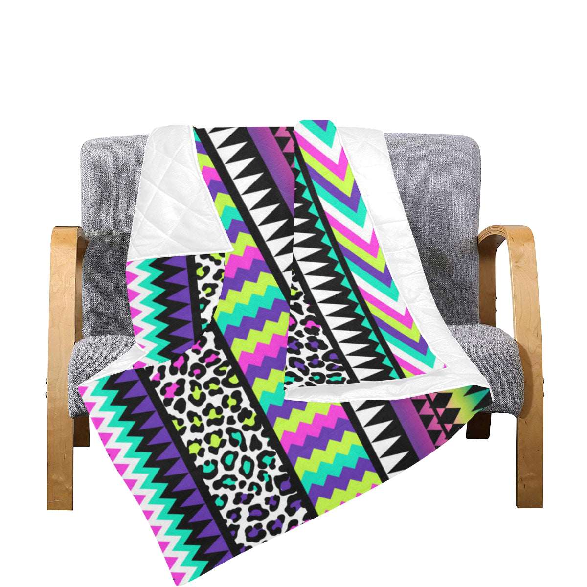 Animal Skin Aztec Rainbow Premium Quilt