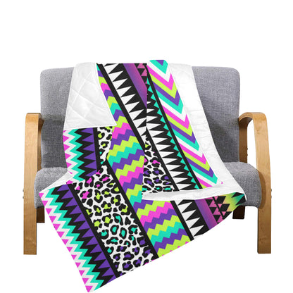 Animal Skin Aztec Rainbow Premium Quilt