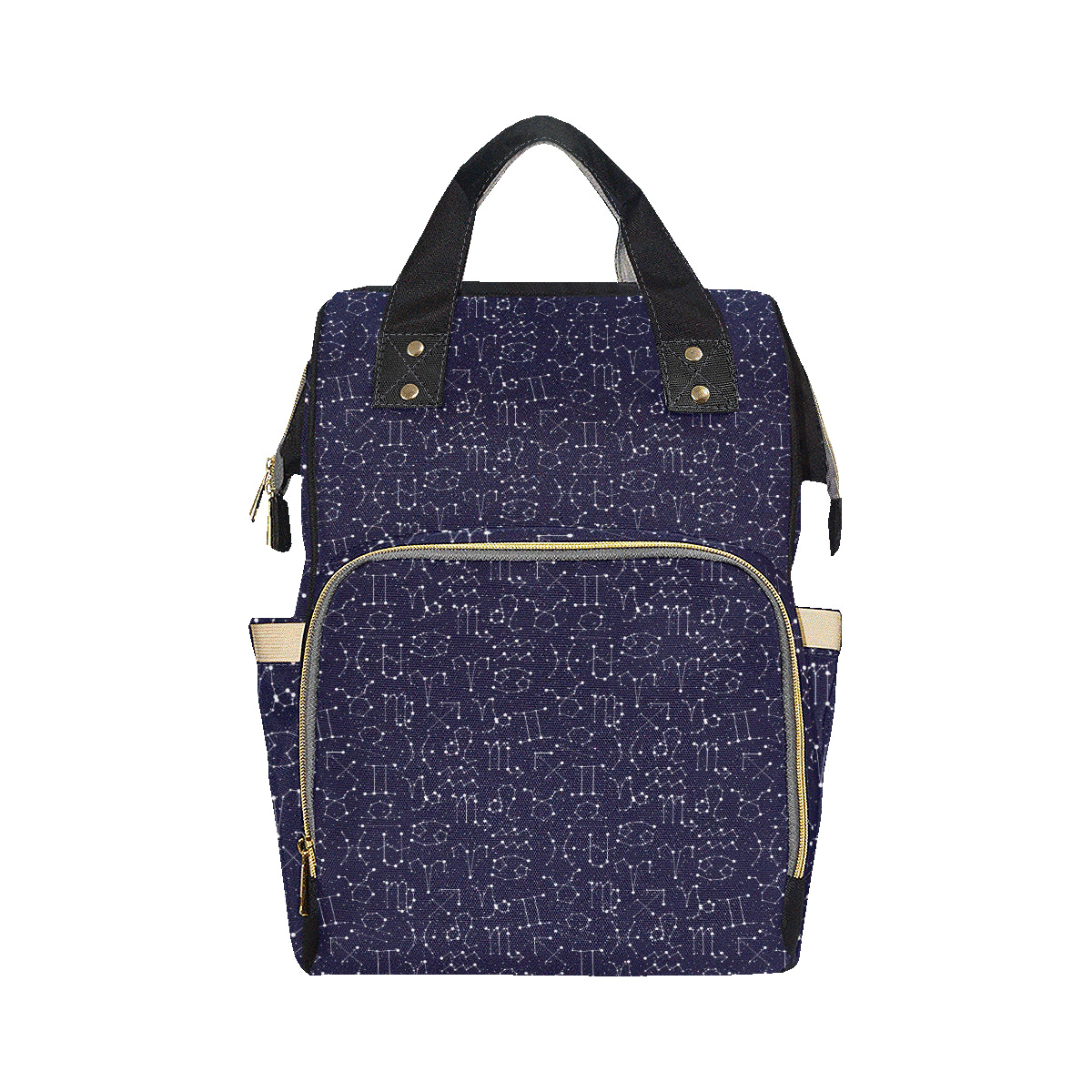 Zodiac Pattern Design Print Diaper Bag Backpack