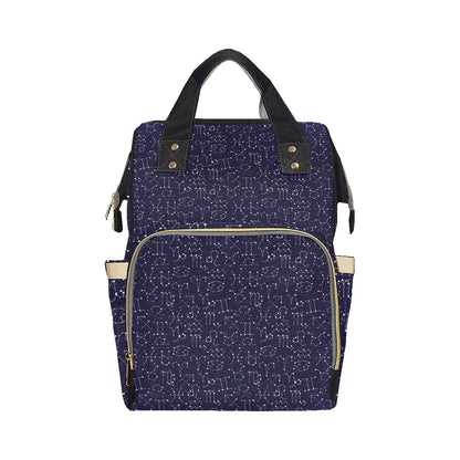 Zodiac Pattern Design Print Diaper Bag Backpack