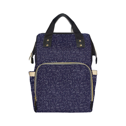 Zodiac Pattern Design Print Diaper Bag Backpack