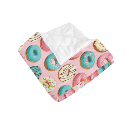 Donut Pattern Print Design DN06 Premium Quilt