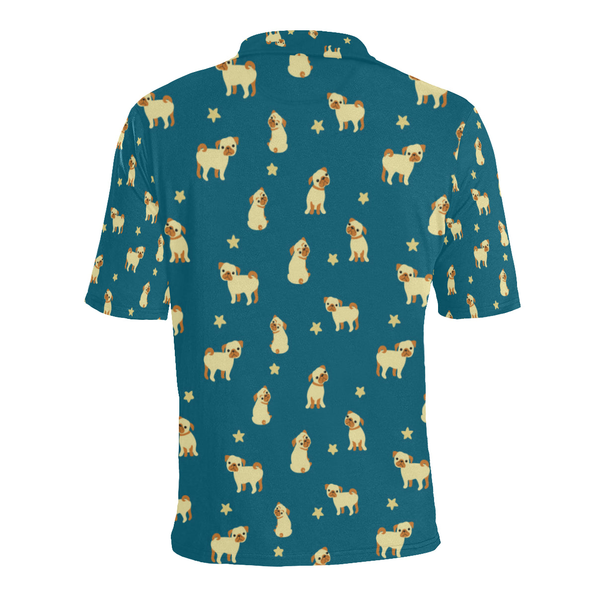 Pug Pattern Print Design A06 Men Polo Shirt